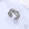 New 925 Silver Open Ring Hollow Rose Infinite Love Simple Ring Women Wedding Engagement Party Jewelry Gift