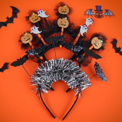 Tiara de Halloween Abóbora Aranha Sobrancelha Tiara Arranjo Atmosfera de Festa de Halloween Adereço de Cabeça Adereço de Cabeça para Festa de Role Playing