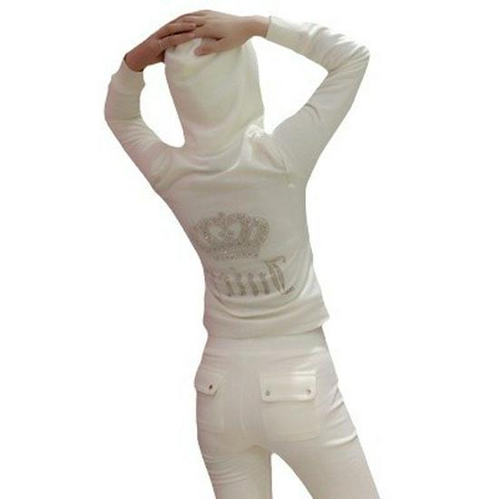 European Spring/Autumn JC Fashion Gold Velvet Women's Sportswear Set with Hotfix Letter Details