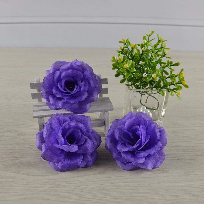 10PCS 8CM Artificial Rose Flower Heads Handmade DIY Wedding Party Home Room Decoration Valentine's Day Festive Party Supplies