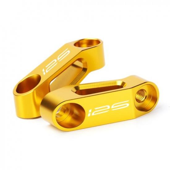 For Kawasaki Z125 Pro 2017-2025 BR125 CNC Rearview Mirror Risers Extenders Kit