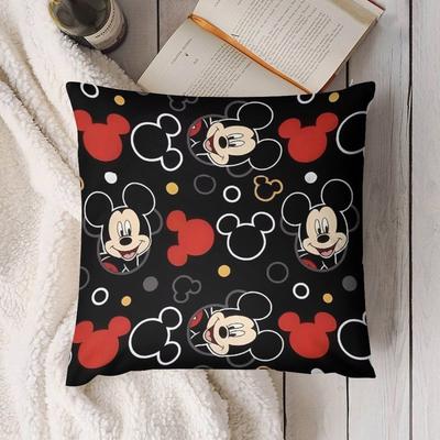 Mickey Mouse Pattern Pillowcase: Fun and Stylish Home Decor Sofa Cushion Cover, Bedroom Room Home Decoration