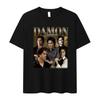 T-shirt con Stampa Damon Salvatore Ian Somerhalder Serie TV per Donna Moda Gotica Retro Oversize per Streetwear Donna