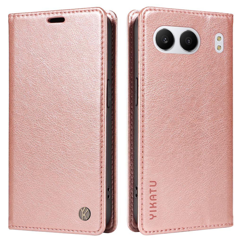 YIKATU YK-006 For OnePlus Nord 4 Case Wallet Litchi Grain Leather Phone Cover Magnetic Auto-Absorbed