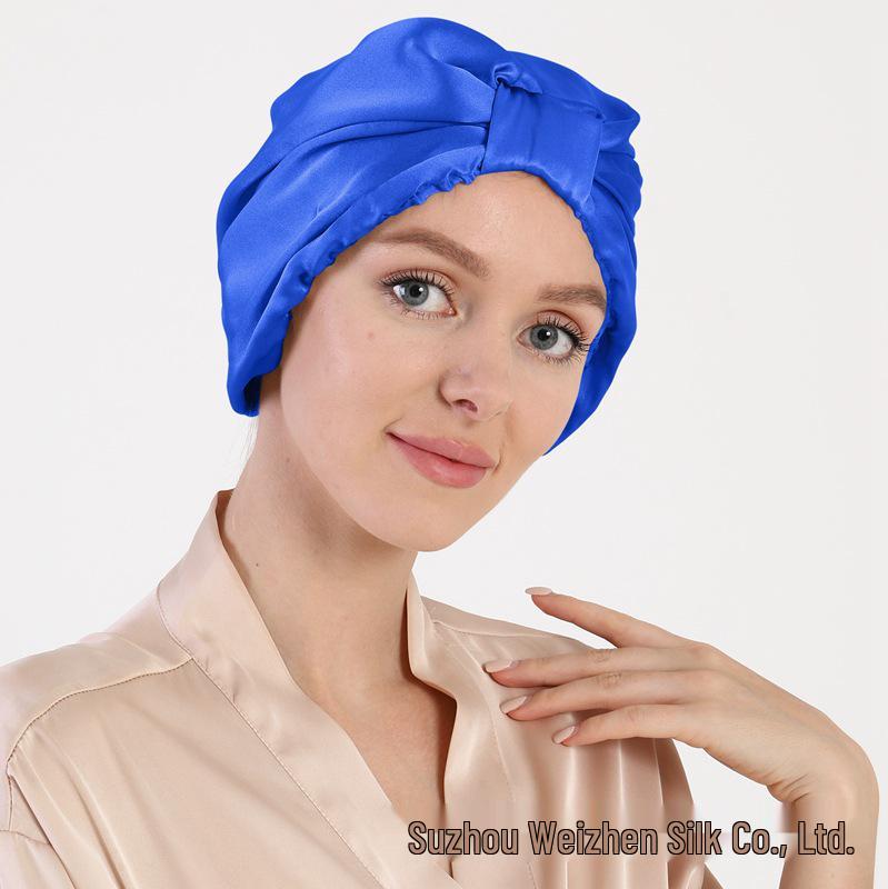 Schlafmütze aus Maulbeerseide - 100% Seide Haar- und Kopftuch für Zuhause & Wochenbettpflege