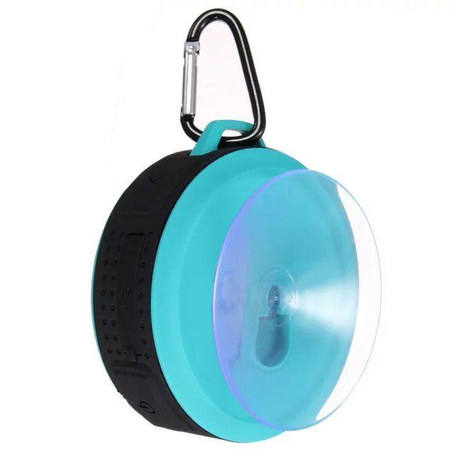 Mini Wireless Waterproof Bluetooth Speaker with Suction Cup Green