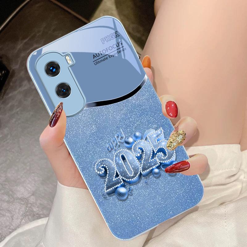 Colorful New Year 2025 For Honor 200 90 8X 9X Pro Lite P50 P40 Nova 10 11i P60 Magic4 6 Mate 20 50 Tempered Glass Phone Case