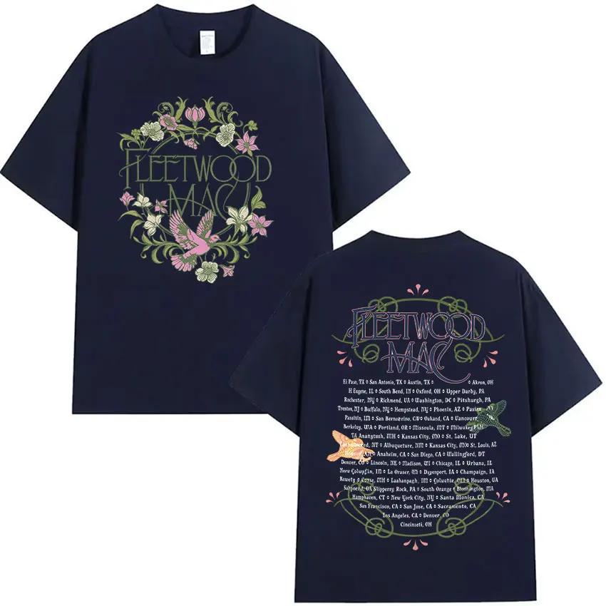 Rock Band Fleetwood Mac Album Musical 2026 T-shirt Imprimé Unisexe Femme Esthétique Rétro Mode Coton Manches Courtes T-shirts Streetwear