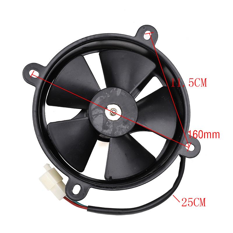 2V DC Radiator Cooling Fan for 200cc-250cc Taotao ATV Go-Kart