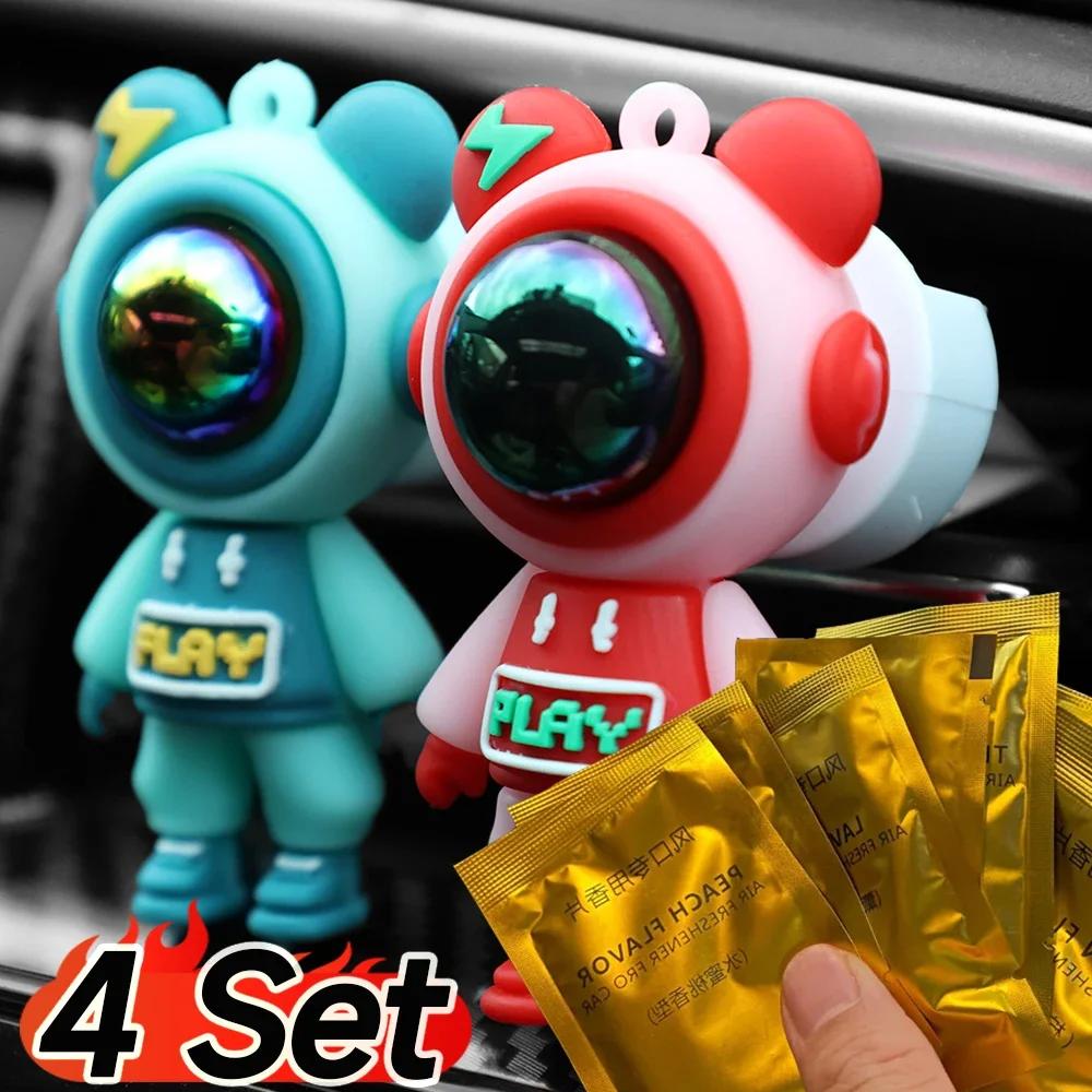 NEW Car Air Outlet Perfume Clips Cartoon Astronaut Air-Conditioning Outlets Aromatherapy Clip Interior Accessories Air-Freshener