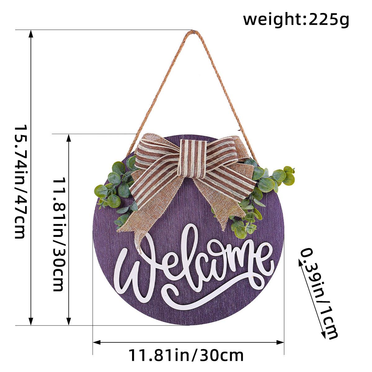 

Добро пожаловать Wellcome Объемная круглая деревянная табличка Двор Фоновая стена Дверная подвеска Праздничное бант-украшение Листинг K2-9 welcome round wooden sign