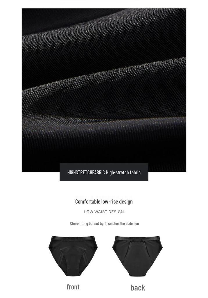 Lace Patchwork Menstrual Underwear, Mid-Waist, 4 Layers, Leak-Proof, No Pad Needed