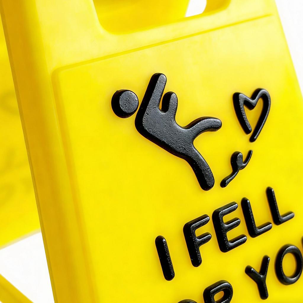 I FELL FOR YOU desktop ornament sign Valentine's Day Funny Romantic Ornaments board Wedding Birthday party desktop decoration