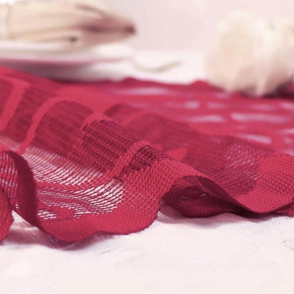 Rectangular Heart Shaped Table Runner Valentines Day Tableware Placemat  Desk Decoration