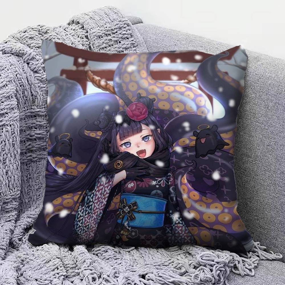 Ninomae Ina Hololive VTuber  Pillow Covers Home Sofa Cushion Covers and Aecorative Custom
