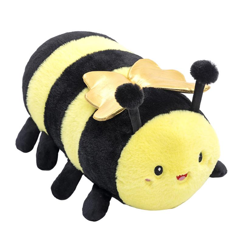 Cute Bee Ladybug Plush Toys High Quality Stuffed Dolls Sleeping Cylindrical Pillow Soft Sofa Decoration Birthday Gifts For Kids