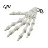 Halloween Skeleton Pendant Hand Keychain, with Hanging Chain 3D Printed Ornament, Movable Dark Trendy Keychain Joint Design Skull Palm