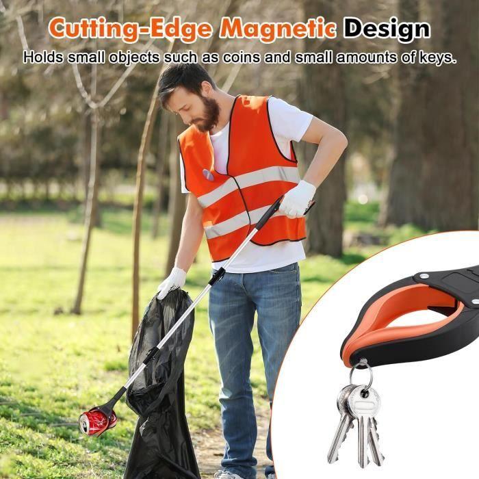 Reach Grabber for Adult, 109cm Pickup Tools with Magnetic Tip and Rotating Head, Gripper for Picking Up Without Bending