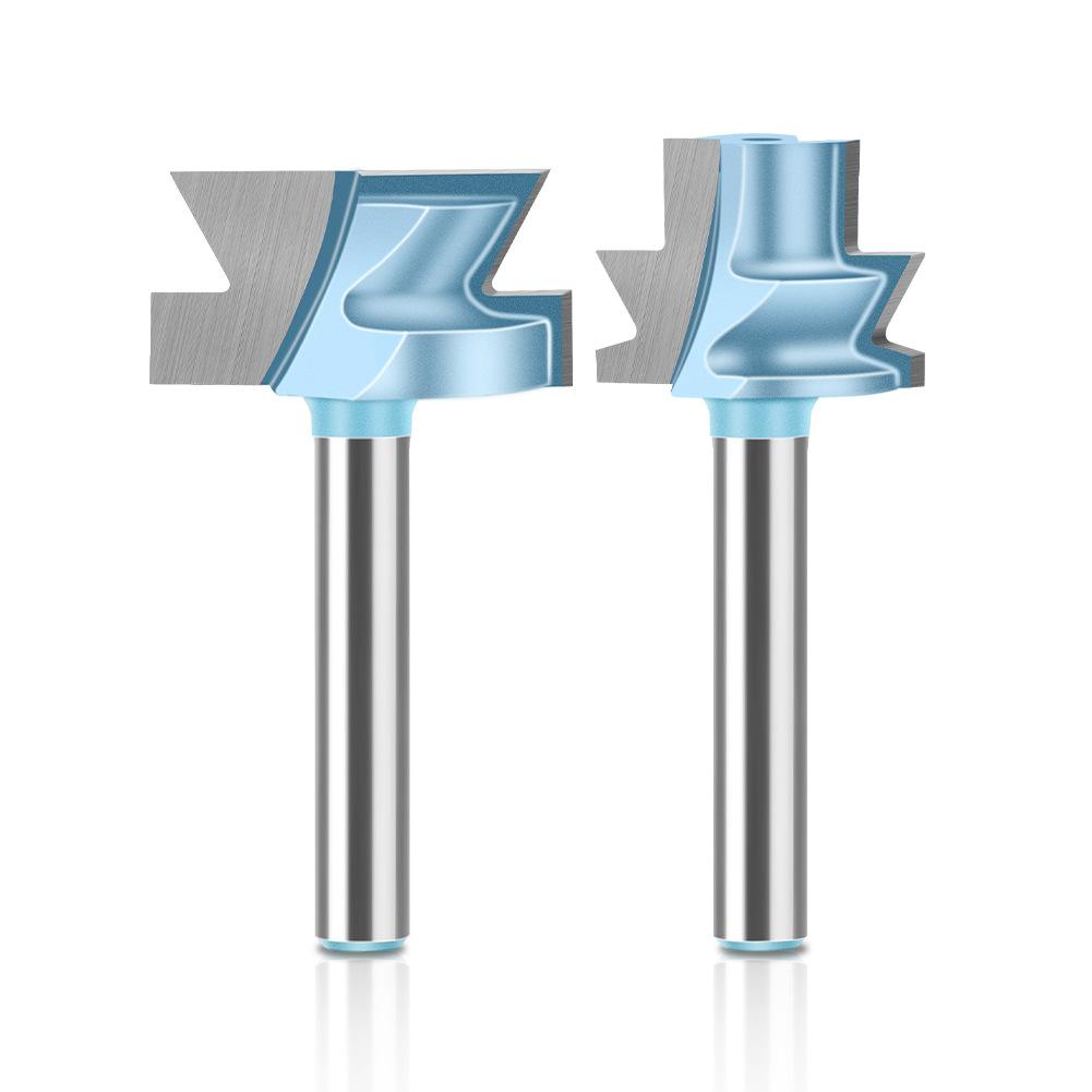 Drawer Slide Knife 1/4 Handle 6 Handle Solid Wood Guide Rail Slider Slotted Desk Male and Female Slide Slot Alloy Milling Cutter