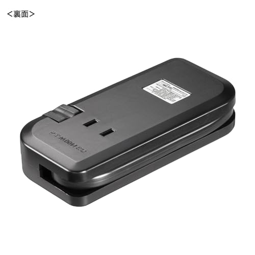 SANWA SUPPLY PD33W Power Strip with Cord Retractor (3 AC Outlets + 1 Type-C + 2 USB-A), Mobile, Compact, Black, TAP-MCU3BK