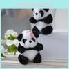Adorable Black And White Panda Plush Toy Backpack Pendant For Cute Kids' Accessories