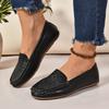 Fashion Women Flat Shoes 2024 Spring New Casual Single Shoes Large Size Round Head Loafers Flat Bottom Soft Sole Shoes Zapatos De Mujer