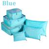 7Pcs Folding Travel Organizer Storage Bags Wardrobe Cube Suitcase Packing Set Storages Luggage Clothes Shoe Box
