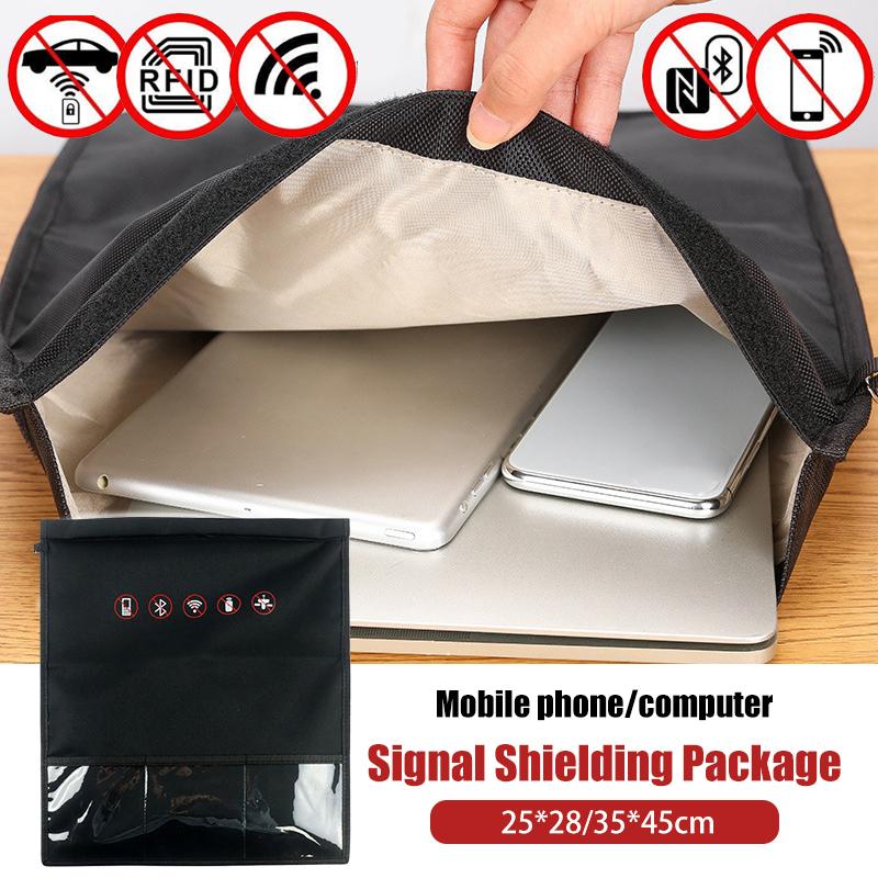 Laptop Faraday Mobile Phone Notebook Blocker Bag RFID RF Signal Blocker Shielding Safety Package Anti-theft Brush Pouch 35*45cm