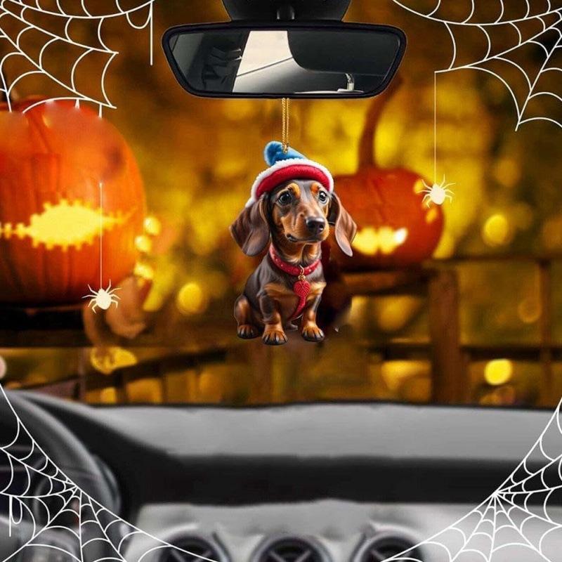 Hanging Pendant Car Xmas Tree Ornament Dog Ornaments Hanging Dog Hanging Pendant For Pet Lovers Christmas Seasonal Display