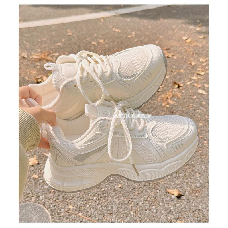 Sports little white shoes women's 2025 new lightweight soft sole not tired feet Forrest Gump shoes platform dad shoes travel versatile