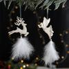 1PC Acrylic Christmas Christmas Elements Christmas Tree Pendant Decoration Atmosphere Gift Feather Decoration Holiday