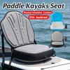 Universal PVC Inflatable Kayak Seat Boat Cushion with Back Support & Air Pump Adapter Kayak Accessory for Paddle Board Fishing
