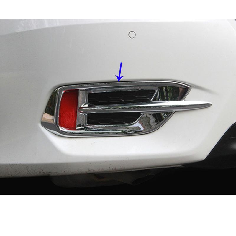 Car Body Detector ABS Chrome Trim Back Tail Rear Fog Light Lamp Frame Stick For Honda Civic 10th 2016 2017 2018