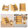 Dog Stair Pet Climbing Steps Wood Comfortable Wear Resistant Pet Stairs for Indoor Bed Couch Sofa Small Dogs and Cats