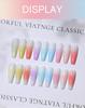 HONEYGIRL Gradient Solid Nail Polish Glue - Macaron Nine-Grid Transparent Color.