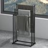Towel Rack Bathroom Hanger Metal Standing Industrial Black