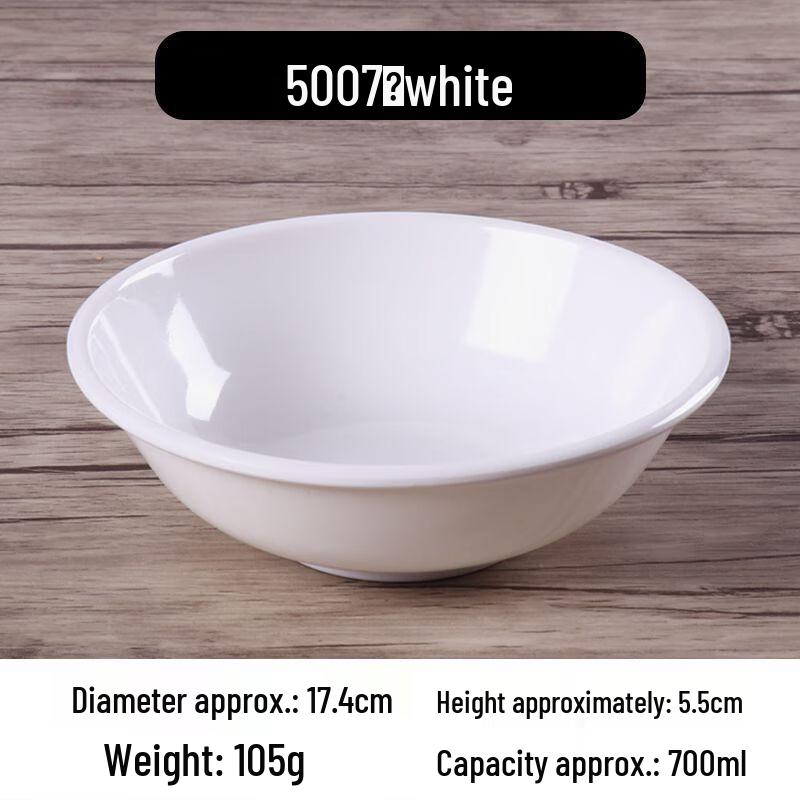 

Commercial Melamine Imitation Porcelain Wonton Rice Noodle Bowls, 10-Pack