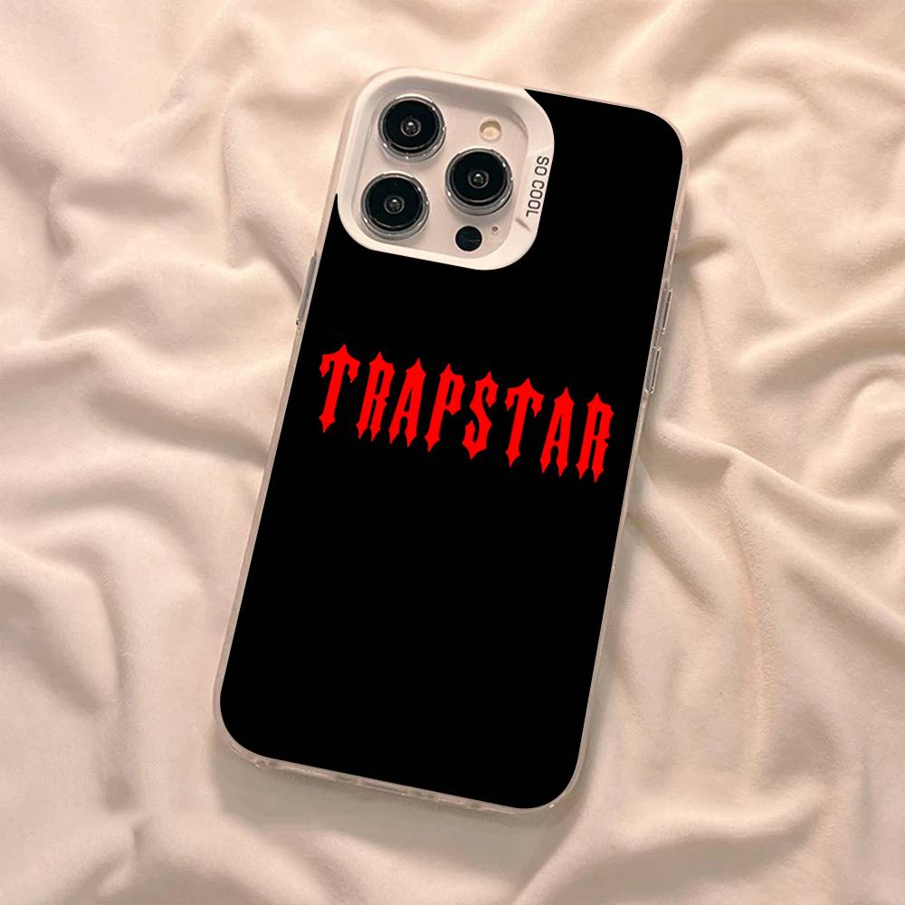 T-Trapstars Handyhülle Für IPhone 16 15 14 13 12 11 17 Pro Max Plus Farbe Silber Hülle