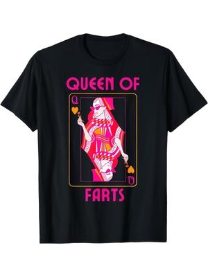 Queen Of Farts Playing Card Queen T Shirt Super Soft and Breathable Fabric Cas