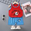 Kid's 2 Piece Printed Suit Short Sleeve Button Up Top Wide Leg Pants Suit Set Pajamas Home Casual Suit