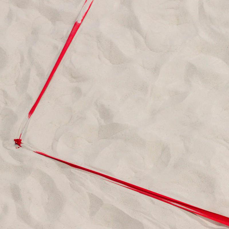 6x Beach Volleyball Lines Equipment Portable 8M Long Red Lines Marking Court Marker for Sand Training Beach Party Outdoor Sports