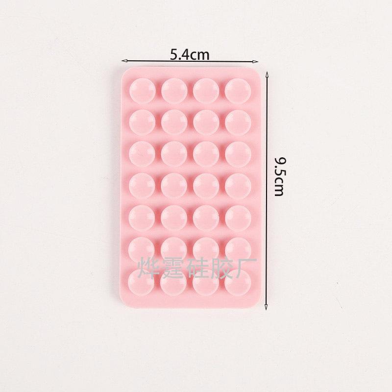 Double-Sided Silicone Mobile Phone Suction Cup Holder with 28/24 Beads for Strong Grip and Decompression
