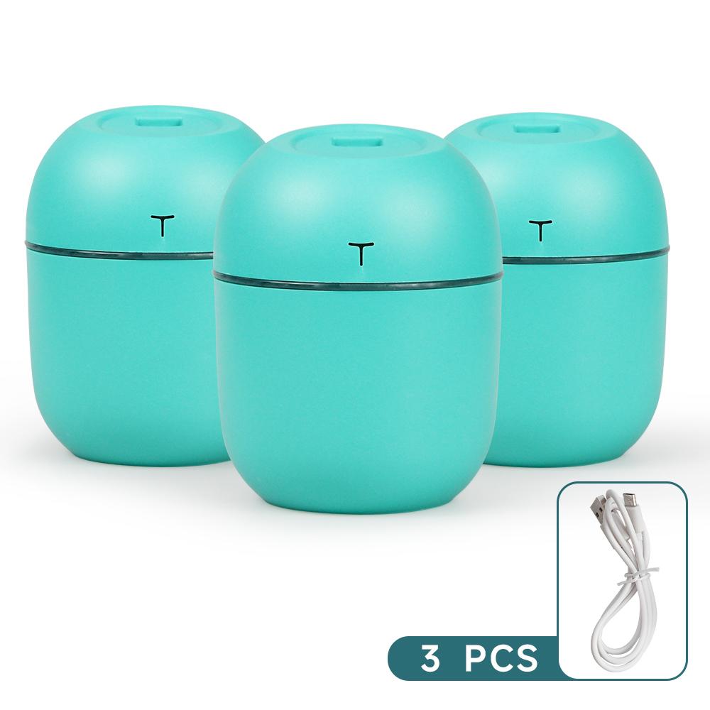 Mini USB Air Humidifier 220ML Portable Ultrasonic Humidifier with Colorful Night Light Quiet Operation for Home Office Bedroom