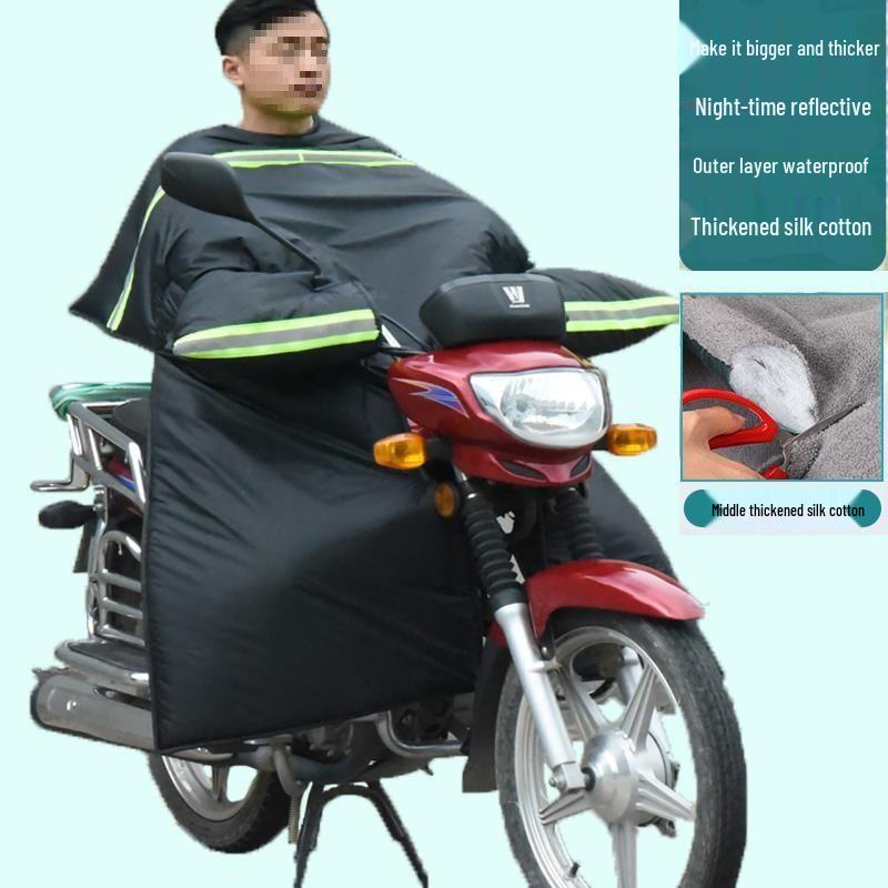 Herren Fleecegefütterte Wasserdichte Elektrische Motorrad Winter Windschutzscheibe