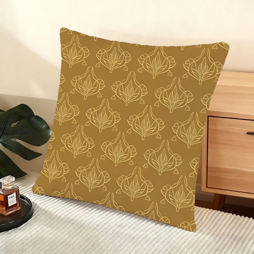 Vintage Washed Style Pattern Cushion Cover Soft Short Plush Pillow Cover Smooth Cozy Texture Aesthetic Cushion Case Home Decor