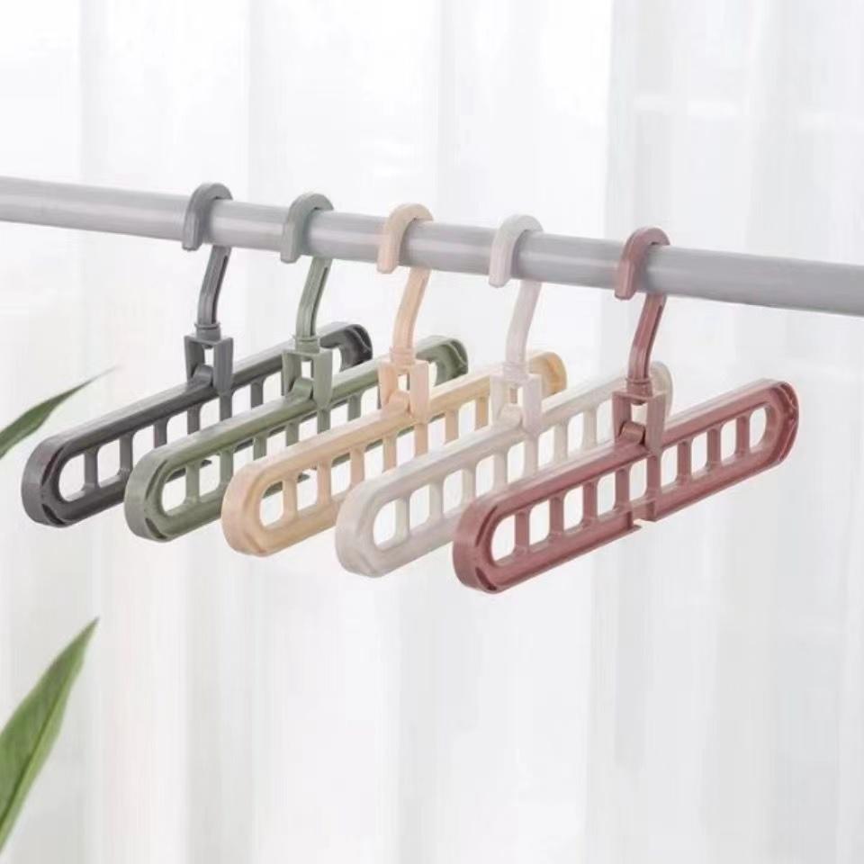 3pcs 9-hole Space Saving Hanger 360 Rotating Magic Hanger Multi-function Folding Magic Hanger Wardrobe Drying Clothes Clothes