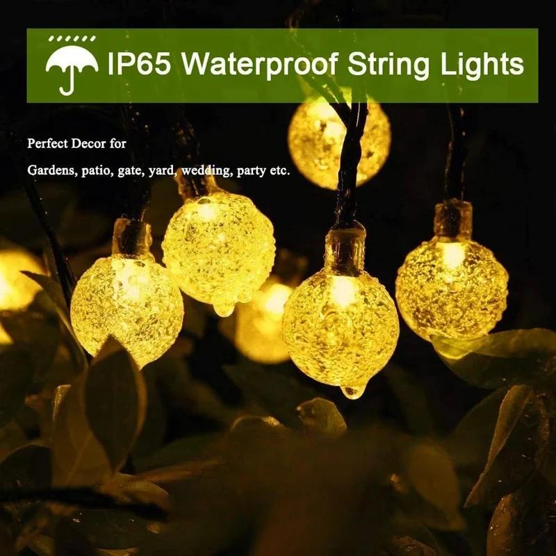 Solar Lights Outdoor Waterproof, Solar Light Strings for Outside, Patio Porch Garden Yard Porch Wedding Party Christmas Decor