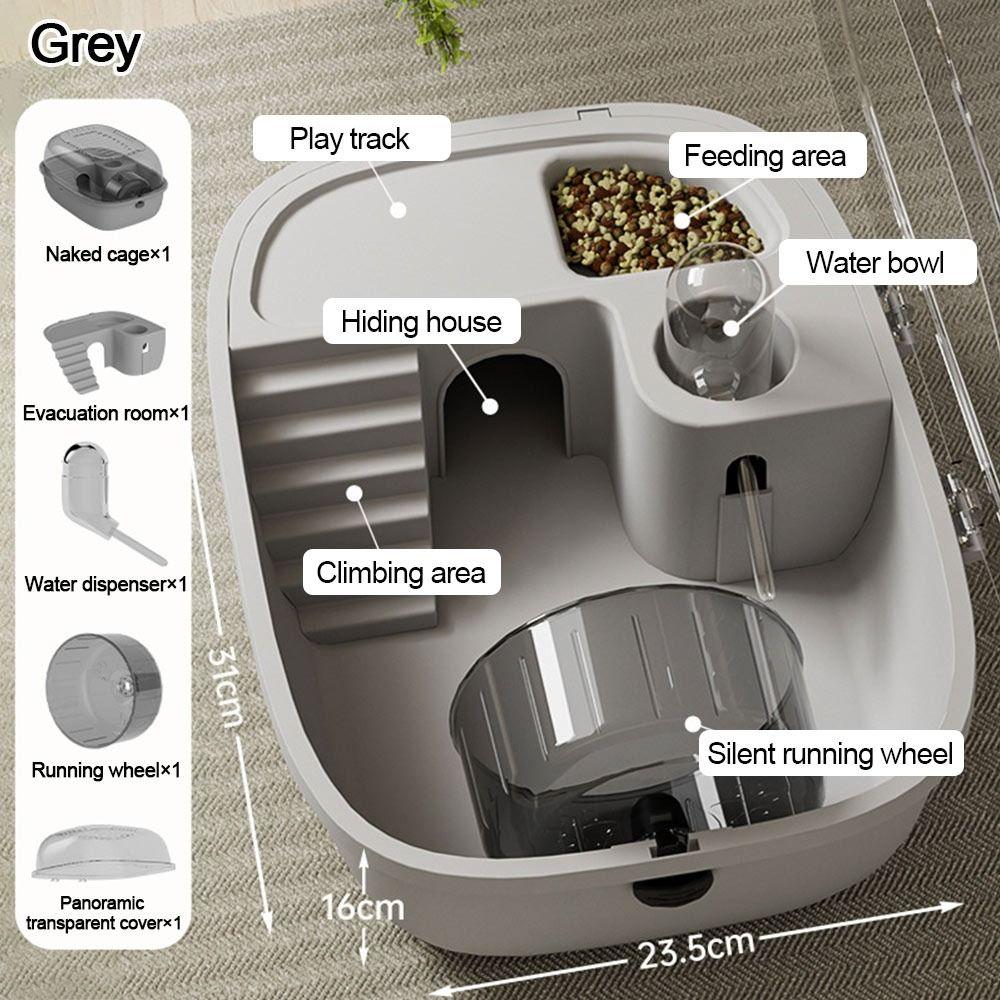 Large Space Hamster Villa Plastic Pet Habitat House Convenient Hamster Cage Chinchilla