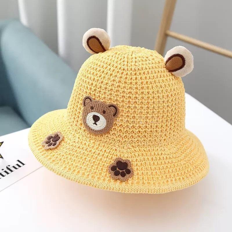 Children's Hat Girls Summer Straw Hat Girls Summer Female Treasure Sun Protection Bucket Hat Baby Beach Sun Hat