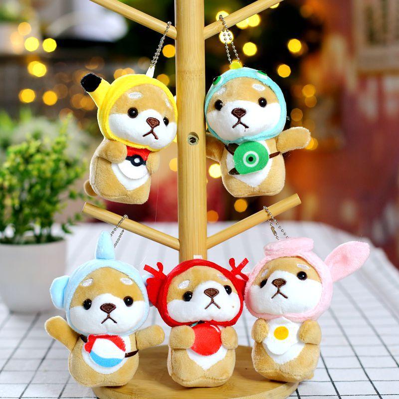 

Forest Animal Puppy Pendant Cute Chicken Plush Toy Teddy Bear Doll Rabbit Hanging Decoration mix and match 1 * 24